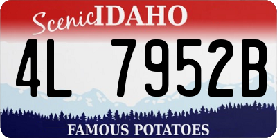 ID license plate 4L7952B