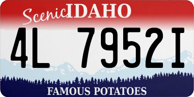 ID license plate 4L7952I