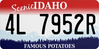 ID license plate 4L7952R