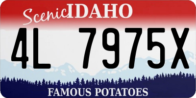ID license plate 4L7975X