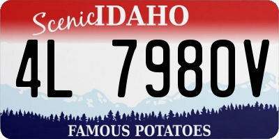 ID license plate 4L7980V