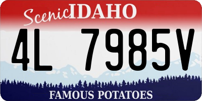 ID license plate 4L7985V