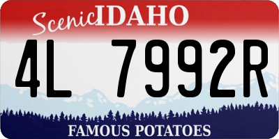 ID license plate 4L7992R