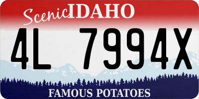 ID license plate 4L7994X