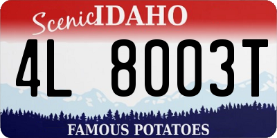 ID license plate 4L8003T