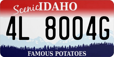 ID license plate 4L8004G