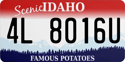 ID license plate 4L8016U