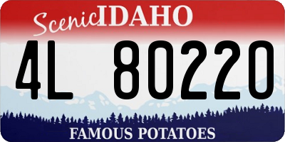 ID license plate 4L8022O