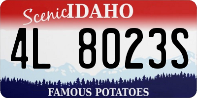 ID license plate 4L8023S