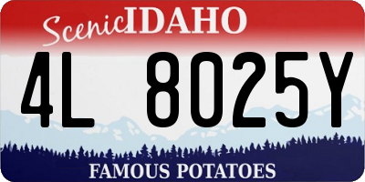 ID license plate 4L8025Y