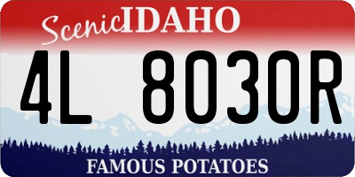 ID license plate 4L8030R