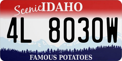 ID license plate 4L8030W