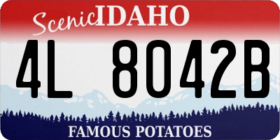 ID license plate 4L8042B