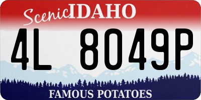 ID license plate 4L8049P