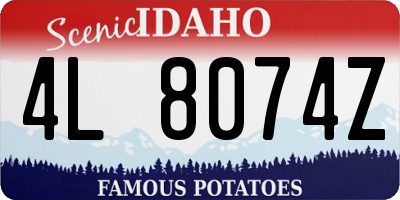 ID license plate 4L8074Z