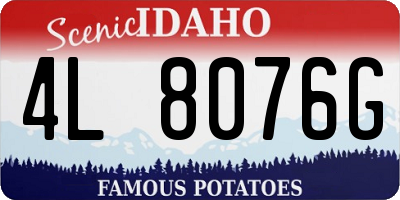 ID license plate 4L8076G
