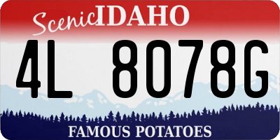 ID license plate 4L8078G