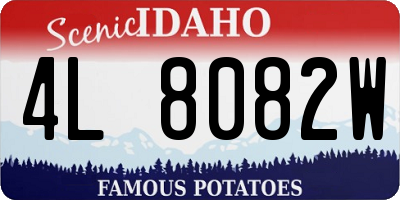 ID license plate 4L8082W
