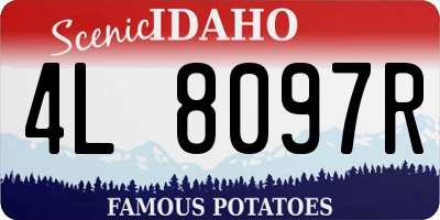 ID license plate 4L8097R