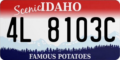 ID license plate 4L8103C