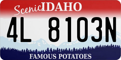 ID license plate 4L8103N