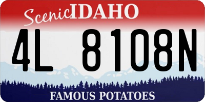 ID license plate 4L8108N