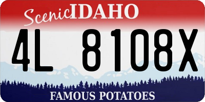 ID license plate 4L8108X