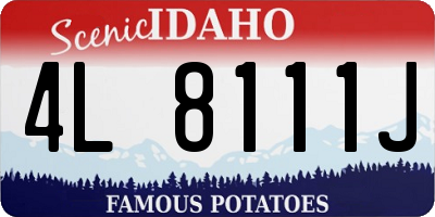 ID license plate 4L8111J