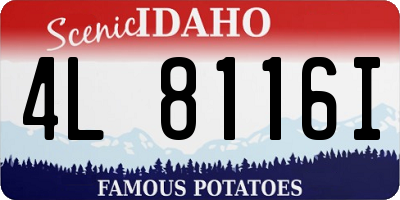 ID license plate 4L8116I