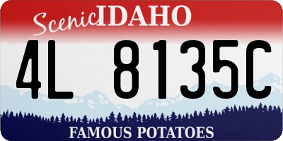 ID license plate 4L8135C