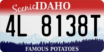 ID license plate 4L8138T