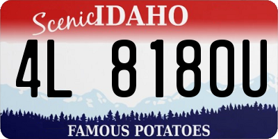 ID license plate 4L8180U