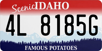 ID license plate 4L8185G
