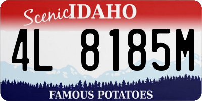 ID license plate 4L8185M
