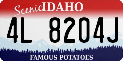 ID license plate 4L8204J
