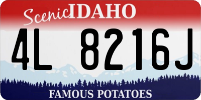 ID license plate 4L8216J