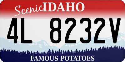 ID license plate 4L8232V