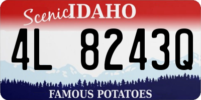 ID license plate 4L8243Q