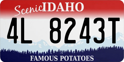 ID license plate 4L8243T