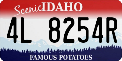 ID license plate 4L8254R