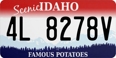 ID license plate 4L8278V
