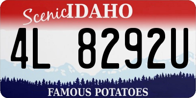 ID license plate 4L8292U