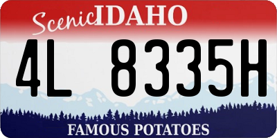 ID license plate 4L8335H