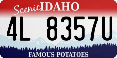 ID license plate 4L8357U
