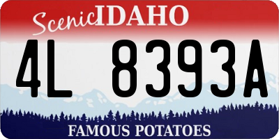 ID license plate 4L8393A