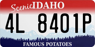 ID license plate 4L8401P