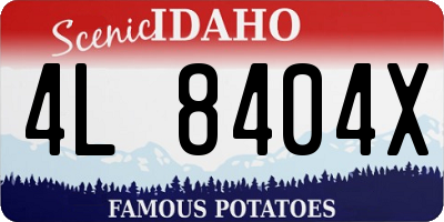 ID license plate 4L8404X