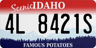ID license plate 4L8421S