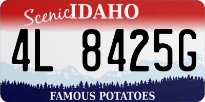 ID license plate 4L8425G