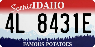 ID license plate 4L8431E